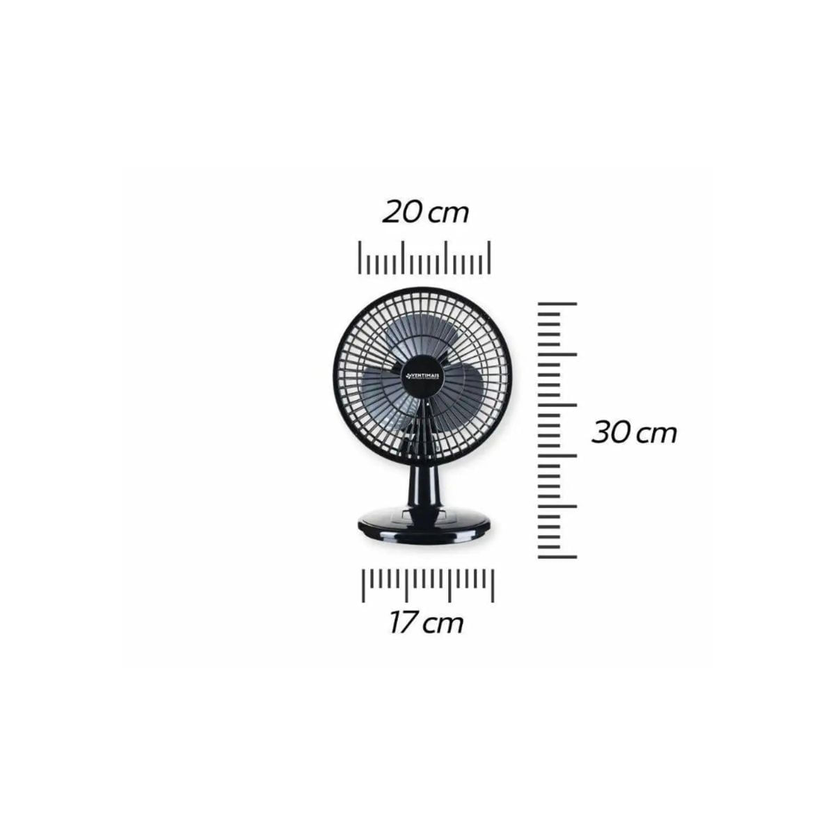 Ventilador Mini 20cm Ventimais Turbo 2 Vel Preto/Prata - Imagem 11