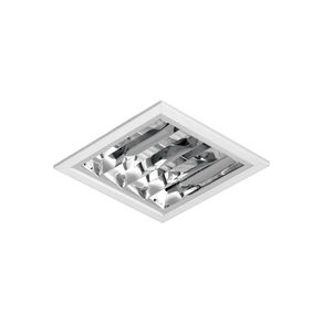 Luminária  2 X 23W Embutir C/Aletas E-27  PF61 - Abalux Abalux