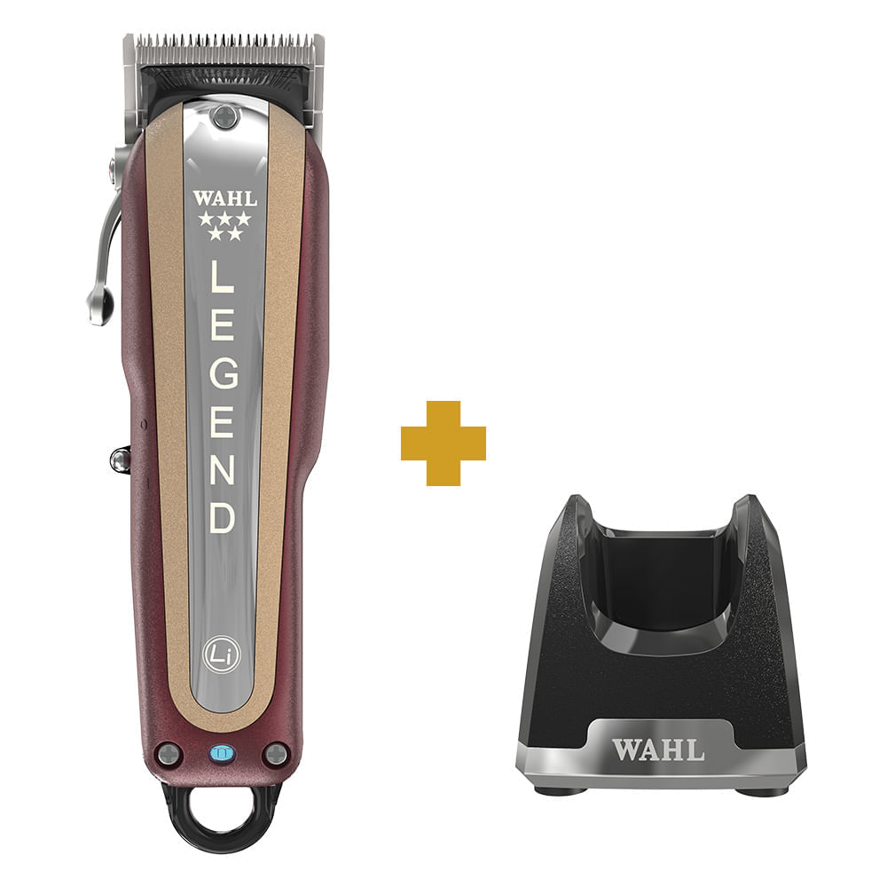 Kit Máquina de Cortar Cabelo Wahl Legend Cordless Bivolt + Base carregadora Premium Bivolt Wahl