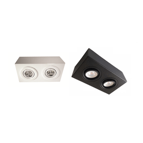 Plafon Sobrepor Quadrado Pigmentado PAR20 Ref.7661 - Damlux | Preto