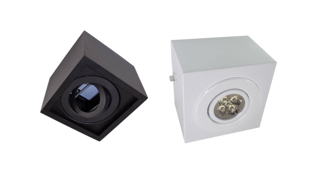 Plafon Sobrepor Quadrado Pigmentado PAR20 Ref.7660 - Damlux - Imagem 2