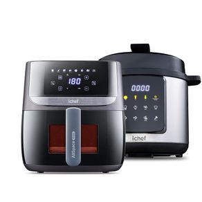 Airfryer Vision Max Ichef Polishop 5,7L e Panela de Pressão Elétrica ichef Master Cooker 6L | 127V