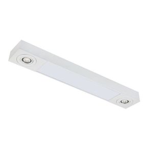 Luminária Fluor Sobrepor Para 2 Lâmpadas T8 + 2 Lâmpadas Par20 - Impacto