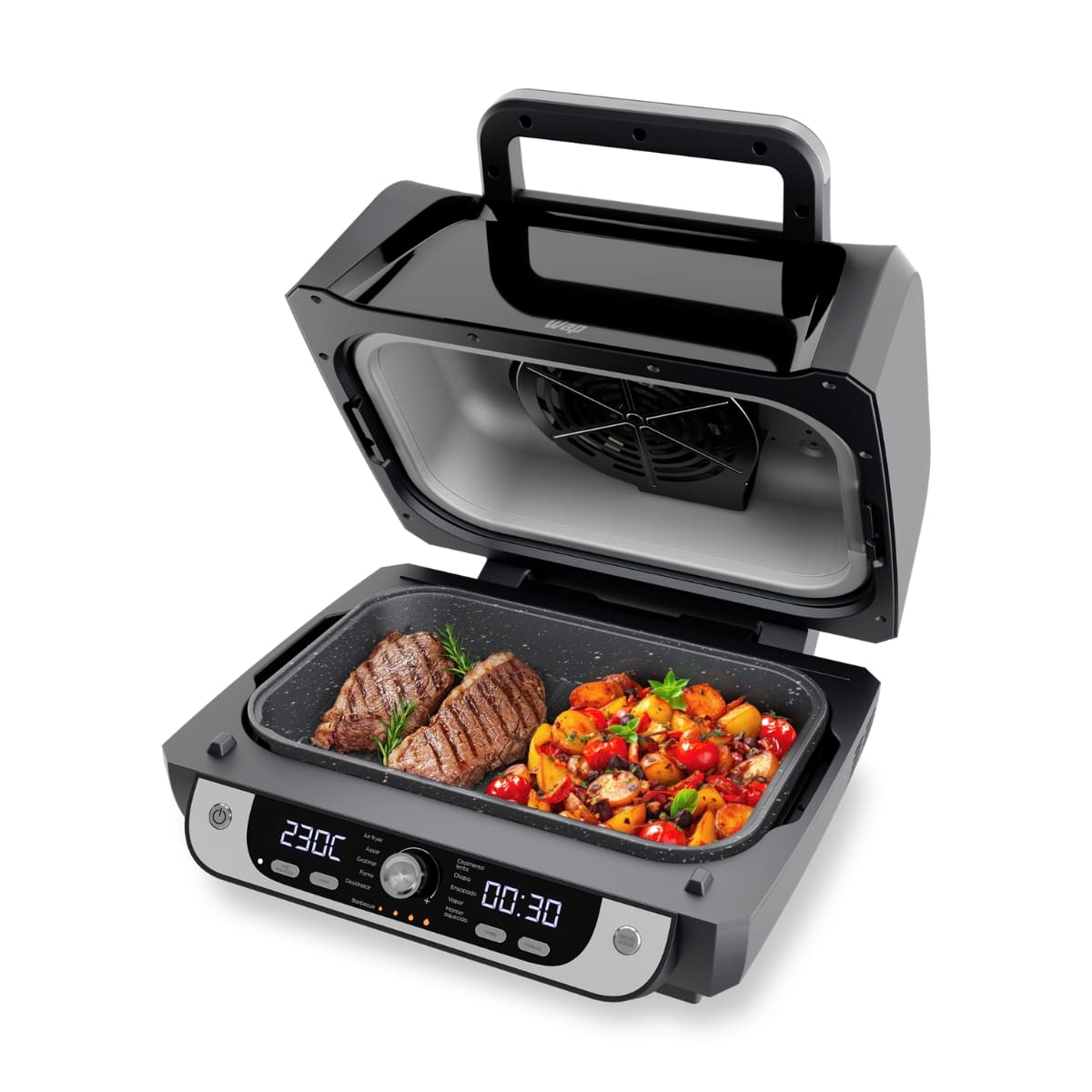 Fritadeira Elétrica WAP 1800W Barbecue 12 em 1, 10L Painel Digital e Revestimento Antiaderente 127v - Imagem 8