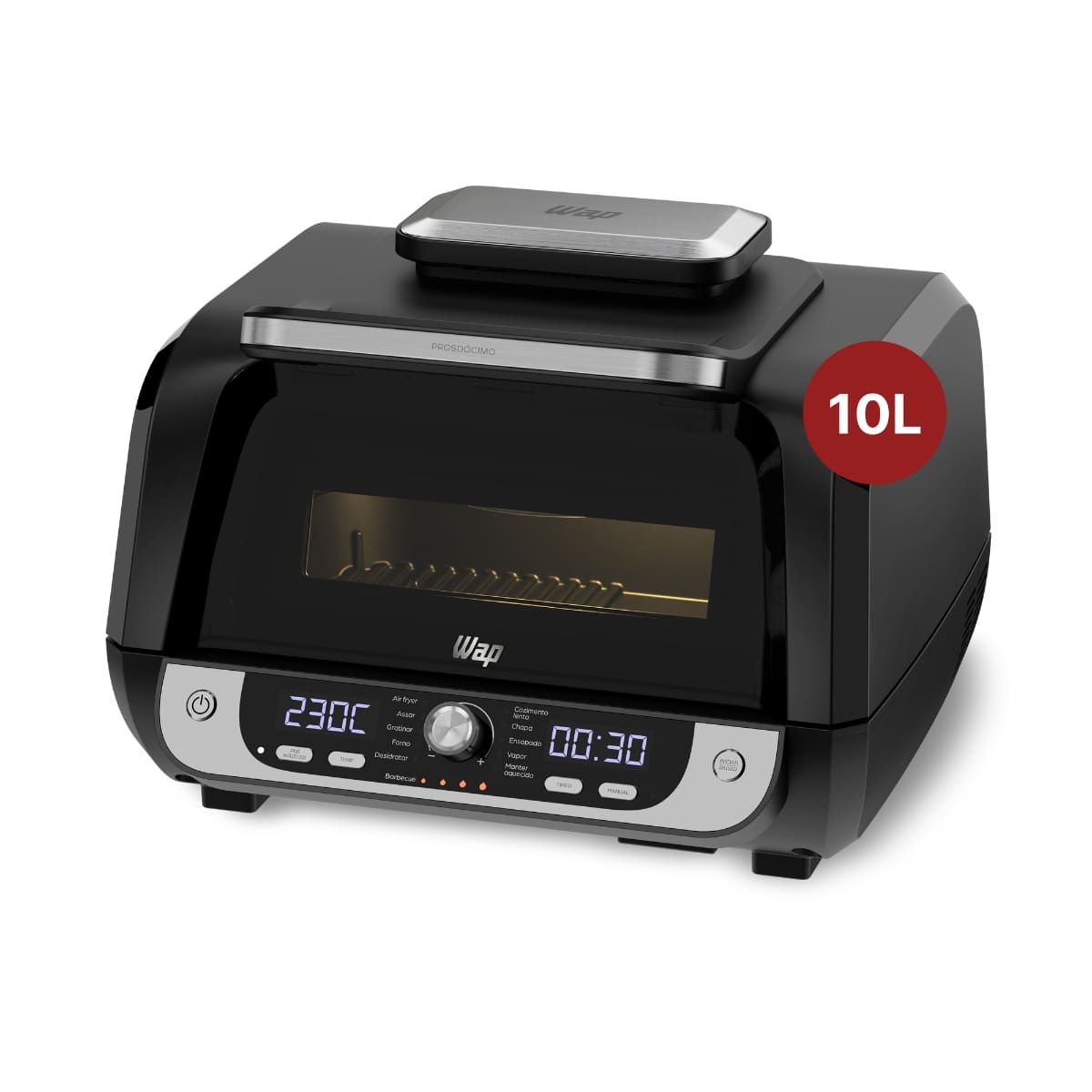 Fritadeira Elétrica WAP 1800W Barbecue 12 em 1, 10L Painel Digital e Revestimento Antiaderente 127v - Imagem 2