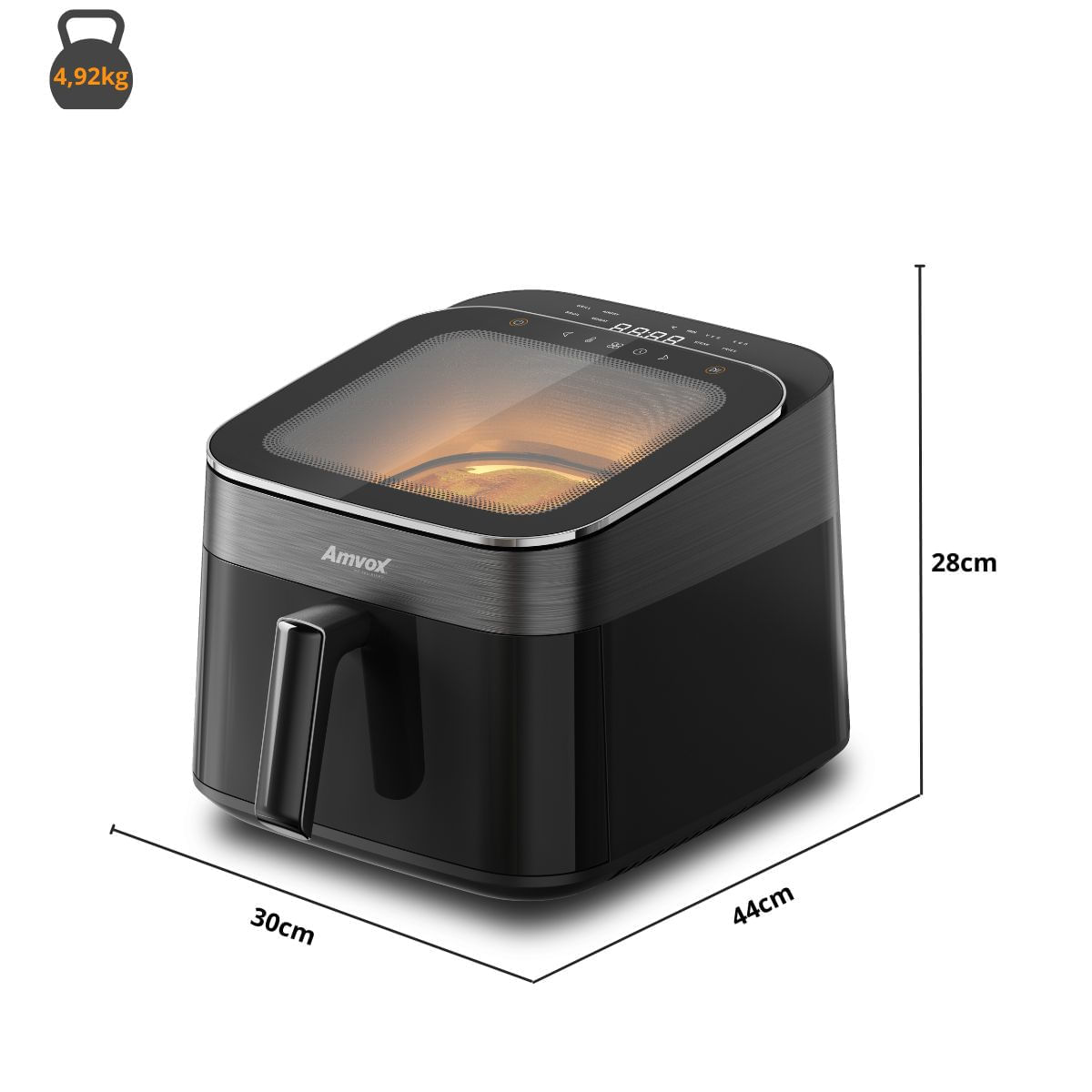 Air Fryer 6,5L Amvox ARF 1465 Turbo 1700W Black 110v - Imagem 3