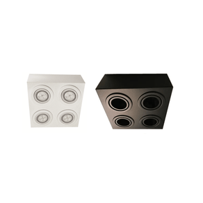 Plafon Sobrepor Quadrado Pigmentado GU10 Ref.7671 - Damlux | Preto