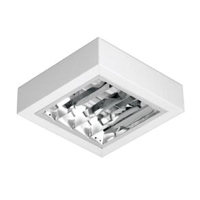 Luminária 2 X 26W C/Aletas Refletora Sobrepor PF62 - Abalux