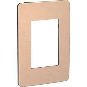 Placa 2x4 3 Posto Grafite/Alumínio Magma Cobre S733103959 Orion - Schneider