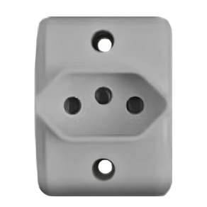 Tomada Externa 2P+T Cinza Retangular - Pezzi 10A Ref.146-3