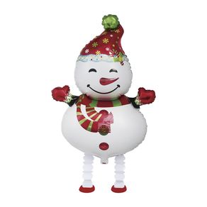 Balão Metalizado Natal (Boneco De Neve) Decoração Festiva E Brilhante SilverFestas