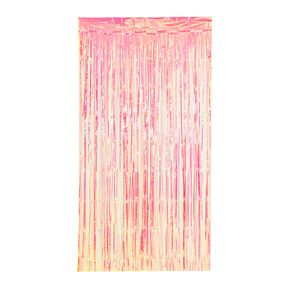 Cortina decorativa Franja metalizada SilverFestas Rosa 100x200cm