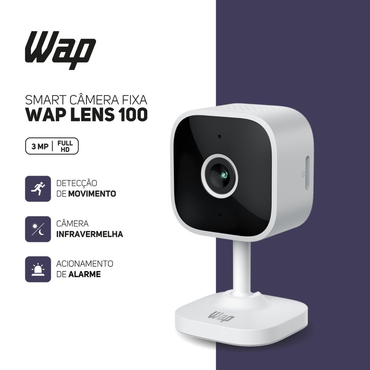 Câmera De Segurança Wap Lens 100 3Mp E Infravermelho 5W - Imagem 5