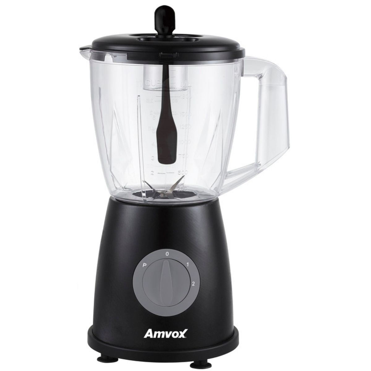 Liquidificador 600W 1,8L Amvox ALQ 600 2 Vel Black 110V - Imagem 2