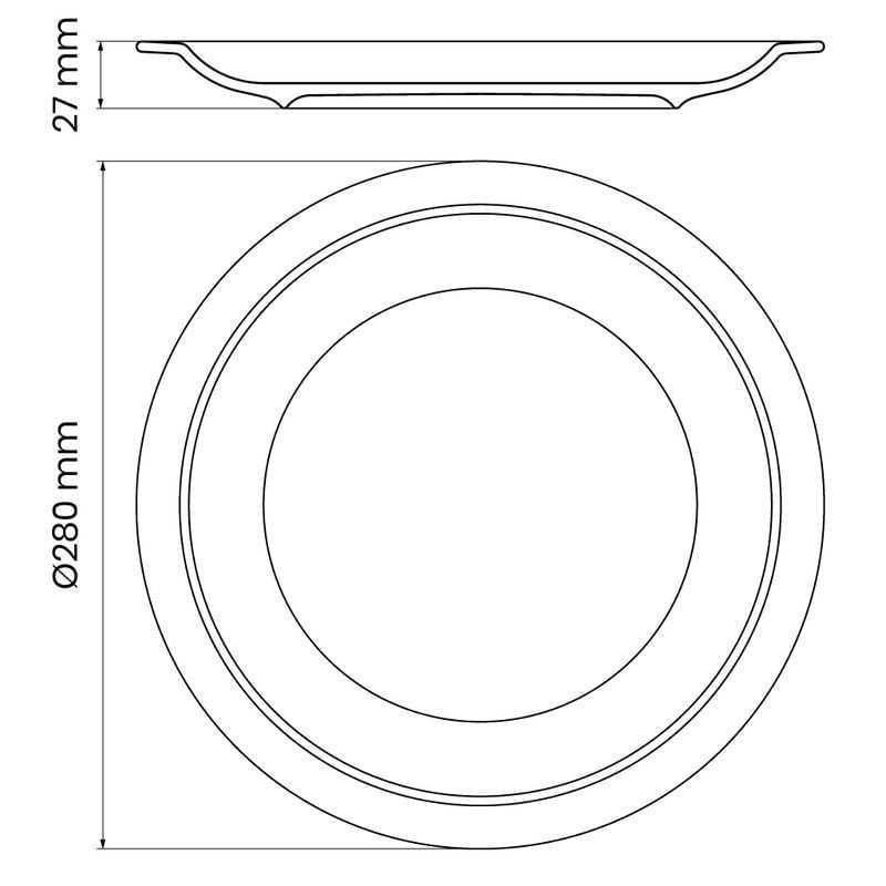 Prato Raso Rústico Azul em Porcelana 28 cm Tramontina - Imagem 4