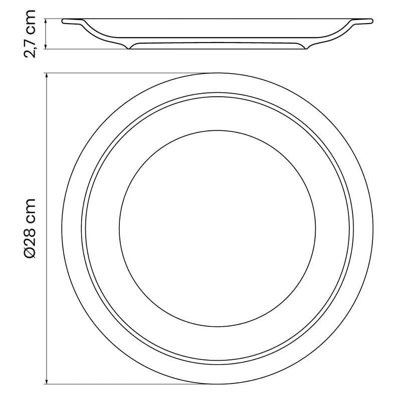 Prato Raso Rústico Azul em Porcelana 28 cm Tramontina - Imagem 2