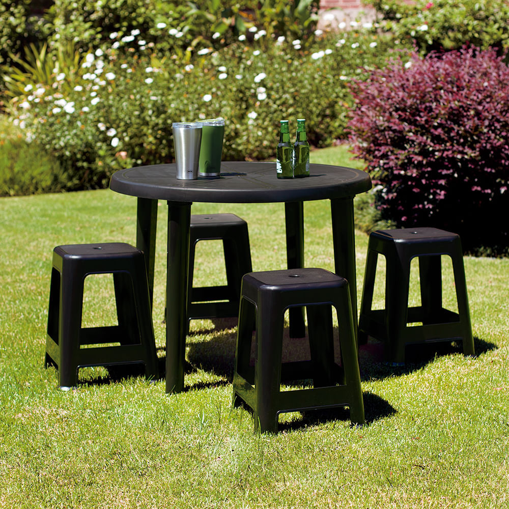 Banqueta Plastica Preta Mor - Imagem 4