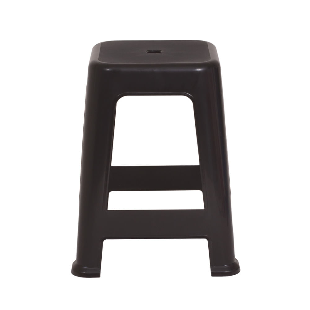 Banqueta Plastica Preta Mor