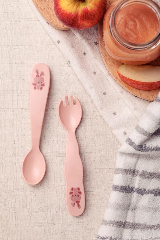 Jogo De Talheres 2 Pcs Le Petit Rosa Pastel Tramontina - Imagem 2