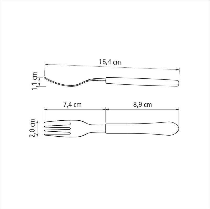Garfo de Sobremesa Leme Azul Oceano Tramontina - Imagem 2