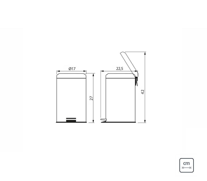 Lixeira Inox com Pedal Tramontina Brasil 3 L - Imagem 5