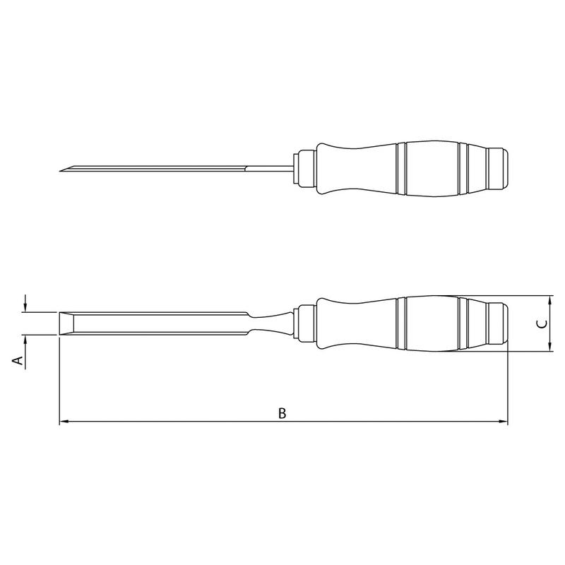 Formão Chanfrado 1/4" Tramontina - Imagem 3