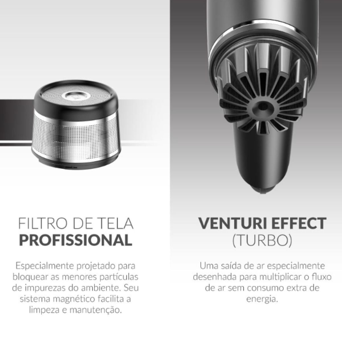 Secador de Cabelo Professional GA.MA Italy 1500W 2 Vel IQ LITE Black 110V - Imagem 7