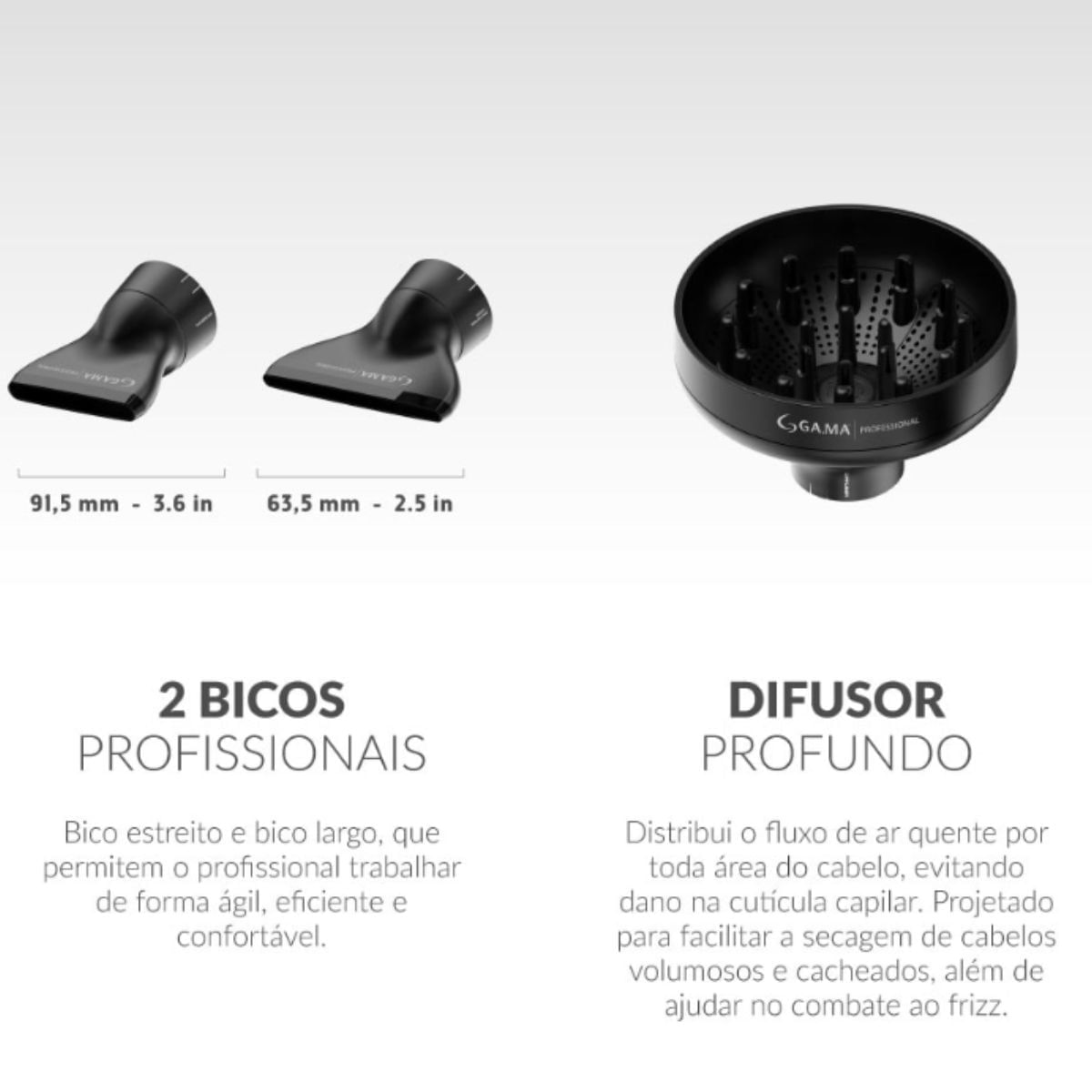 Secador de Cabelo Professional GA.MA Italy 1500W 2 Vel IQ LITE Black 110V - Imagem 8