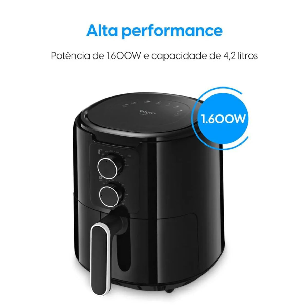 Air Fryer AFG40 Elgin Cube Fry 4,2L 1600W Black 110V - Imagem 13