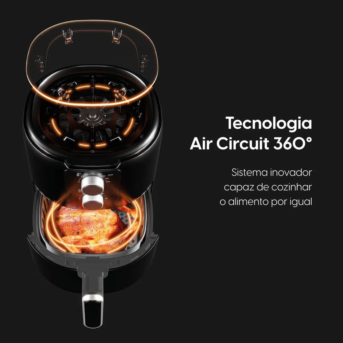 Air Fryer AFG40 Elgin Cube Fry 4,2L 1600W Black 110V - Imagem 16