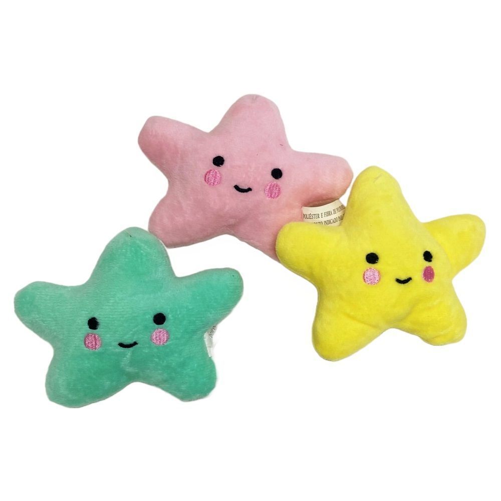 Mordedor Pet Pelucia Estrela 10 Cm Cor Sortida Azpr