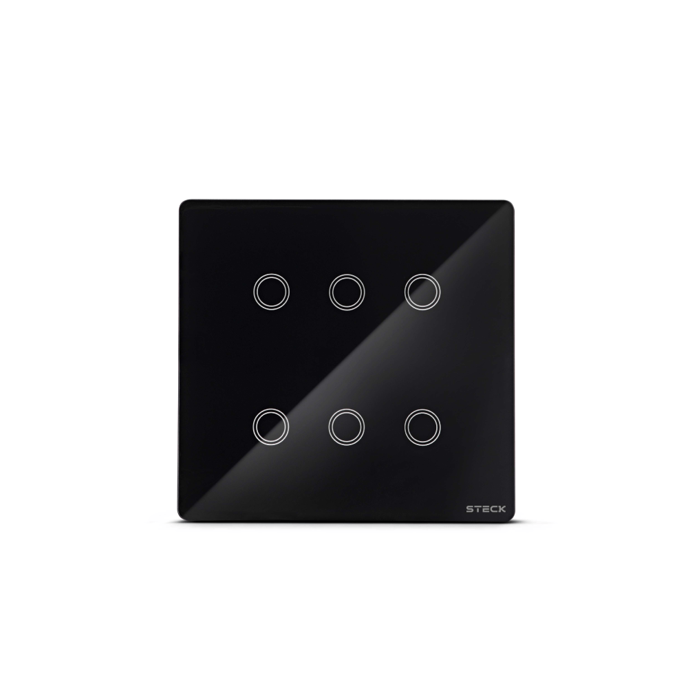 Interruptor Touch Wi-Fi 4x4 6 Módulos Smarteck Preto Cód. SMCI6PS2 – Steck - Imagem 2