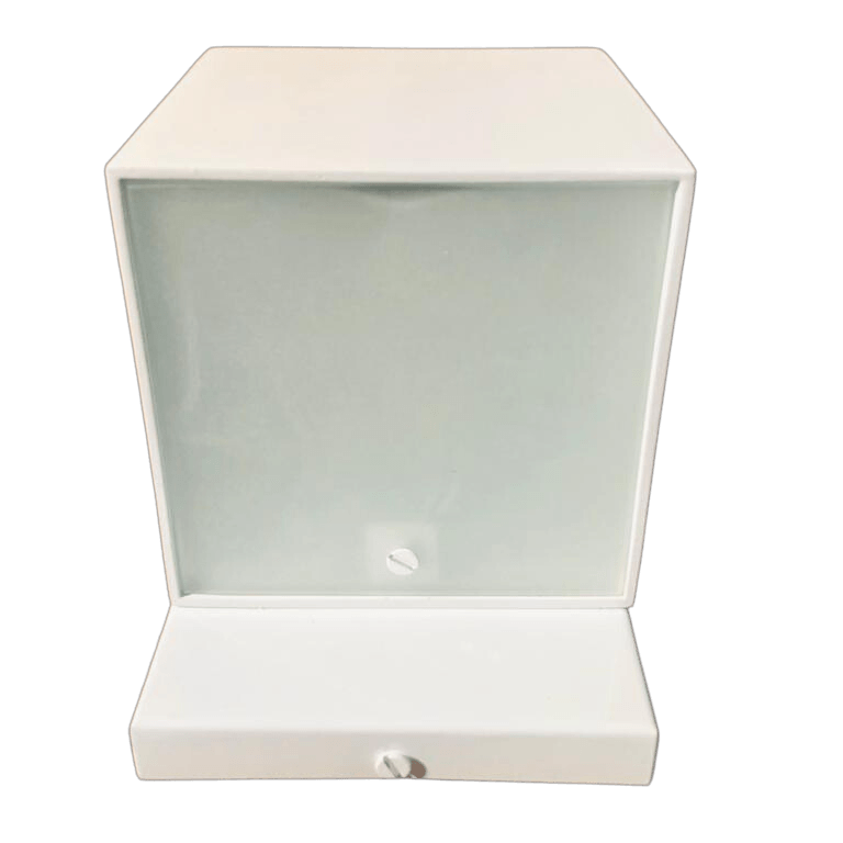 Arandela Quadrada Sofia 9cm Branca C/Vidro Ref.212 - Airoluz