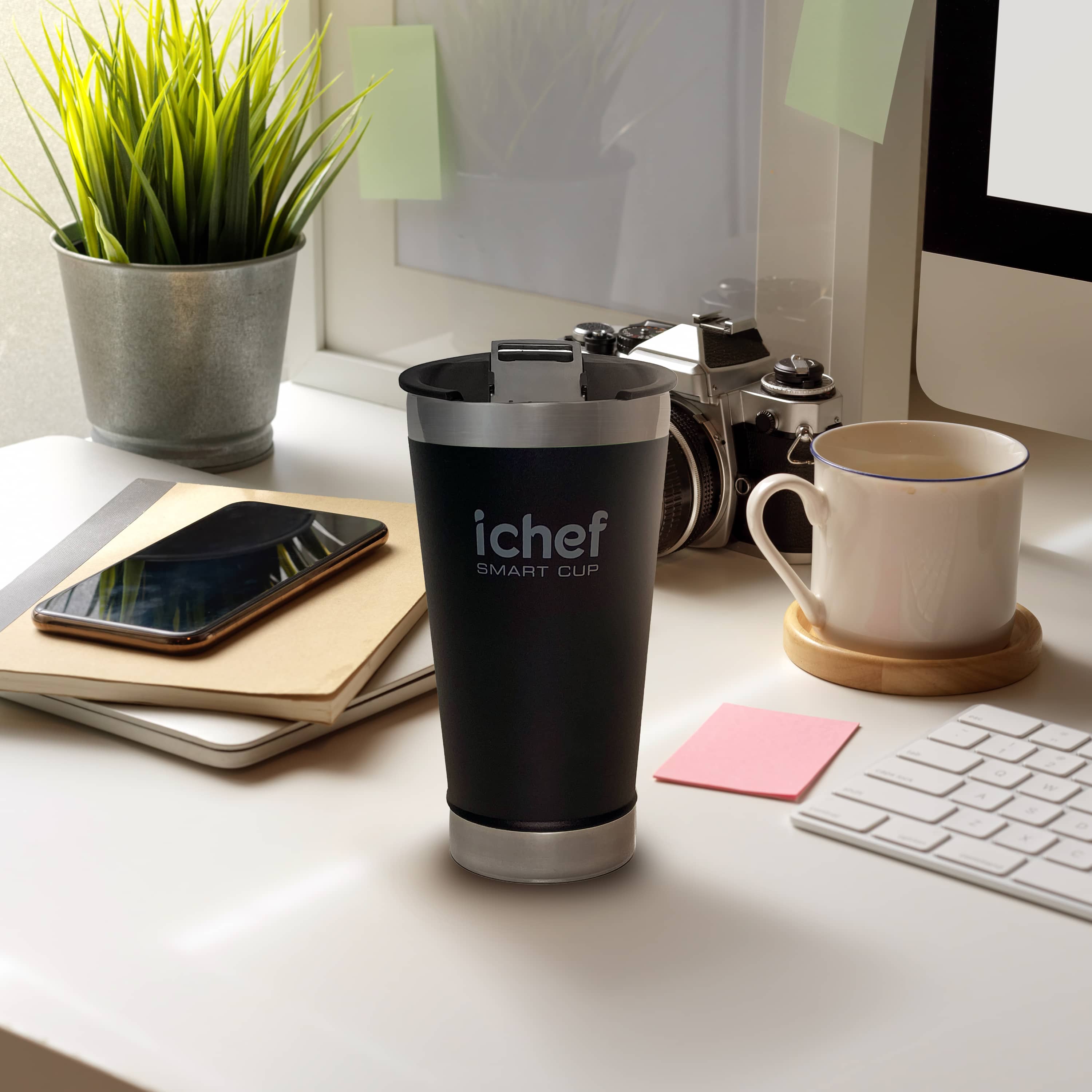 Copo Térmico Polishop Ichef Com Tampa Smart Cup 600 ml - Imagem 4