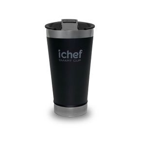 Copo Térmico Polishop Ichef Com Tampa Smart Cup 600 ml | Preto