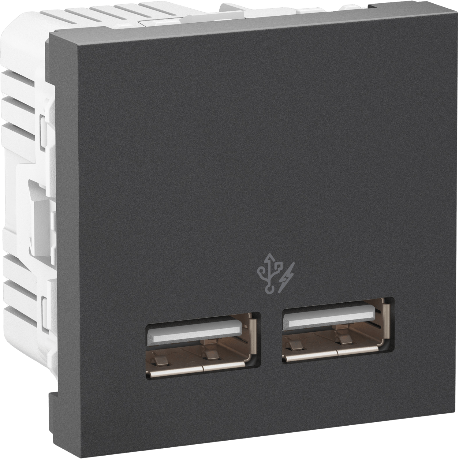 Conjunto Tomada C/ 2 USBs 2.1A 127/220V Grafite Orion Ref. S70647394 – Schneider