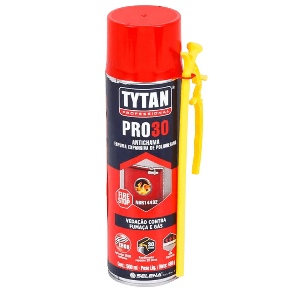 Espuma Expansiva Poliuretano Anti Chama Pro 30 500ml/480g - Tytan