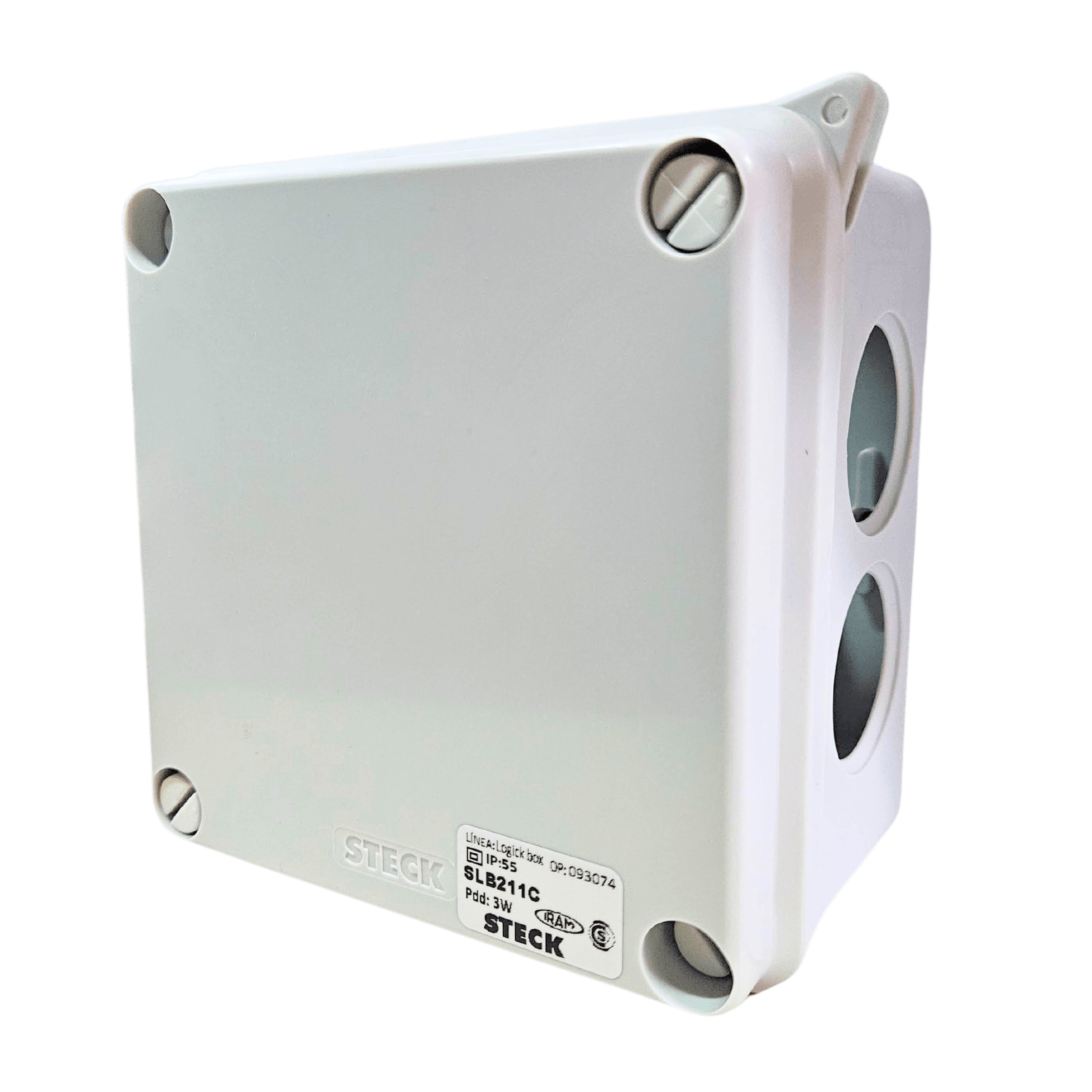 Caixa PVC Logic Box 102x102x55mm C/8 Emb. IP-55 Ref. SLB211C - Steck