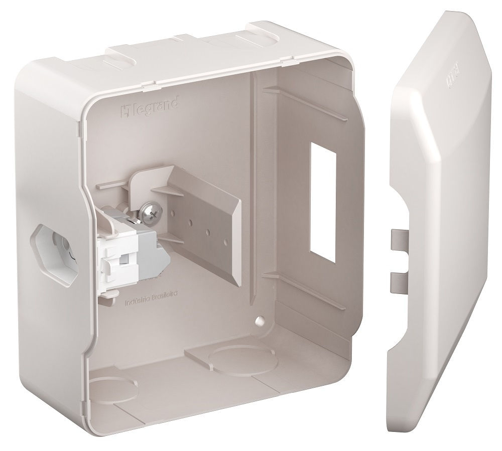 Caixa PVC P/1 Disj. + Tom. QDSS-2S C/T 20A DIN Sobrepor 2 DIN/2UL Branco Cod. 912712 - Cemar