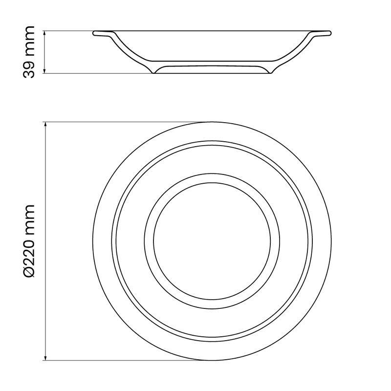 Prato Fundo Rústico Azul em Porcelana 22 cm Tramontina - Imagem 3