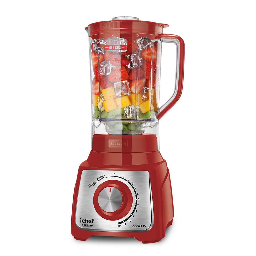 Liquidificador Ichef - Turbo Red - Inox - 3 Ltrs - 1200W - Imagem 9