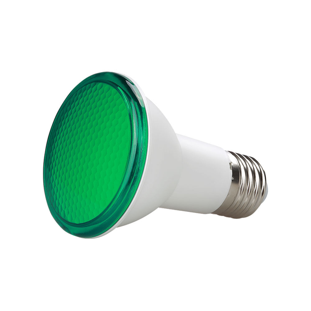Lâmpada Led Par 20 4.8w Biv. 24g Verde E-27 350lms Ip65 Ref.Se-110.2014 - Save Energy