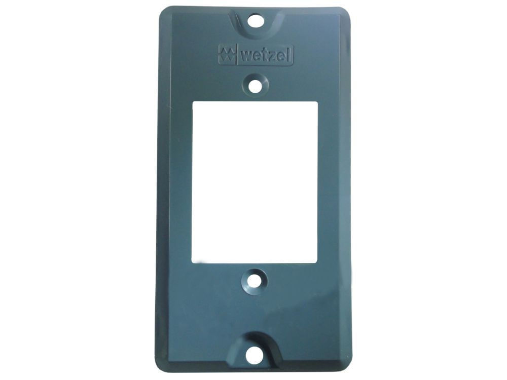 Tampa PVC Poliwetzel Cinza P/ 3 Interruptores Horizontais Juntos 1" TPCA-14 Cód. E018000302 – Wetzel