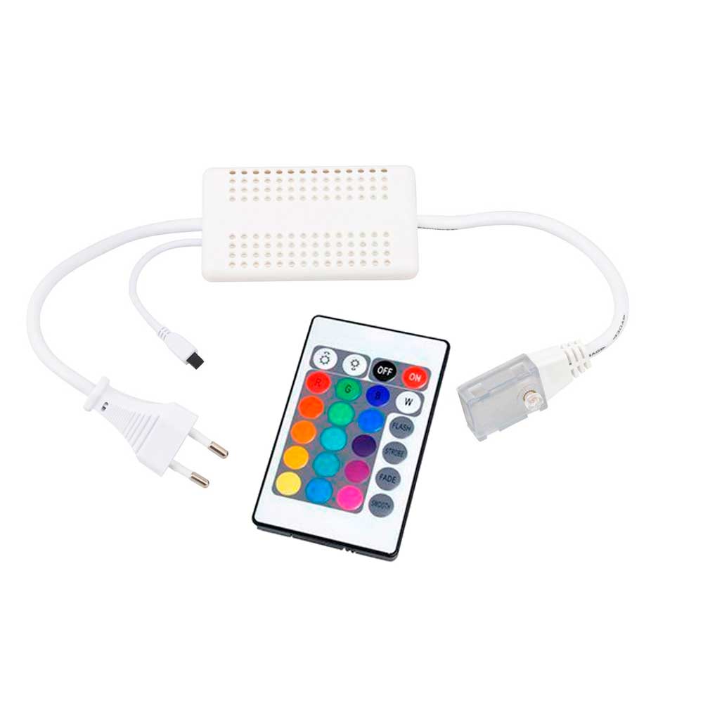Kit Controle Remoto C/Cabo De Força P/Fita RGB Ref.9362 - Gaya