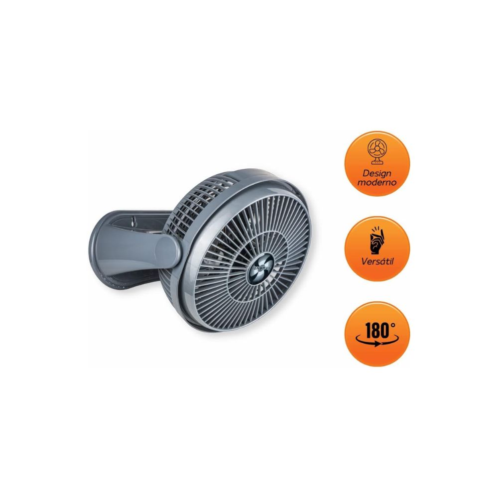 Circulador de Ar 25cm Ventimais 3 em 1 2 Vel Cinza/Prata 127v - Imagem 5