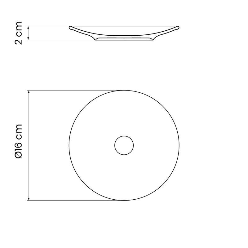Prato Pão Bárbara em Porcelana Branca 16 cm Tramontina - Imagem 3