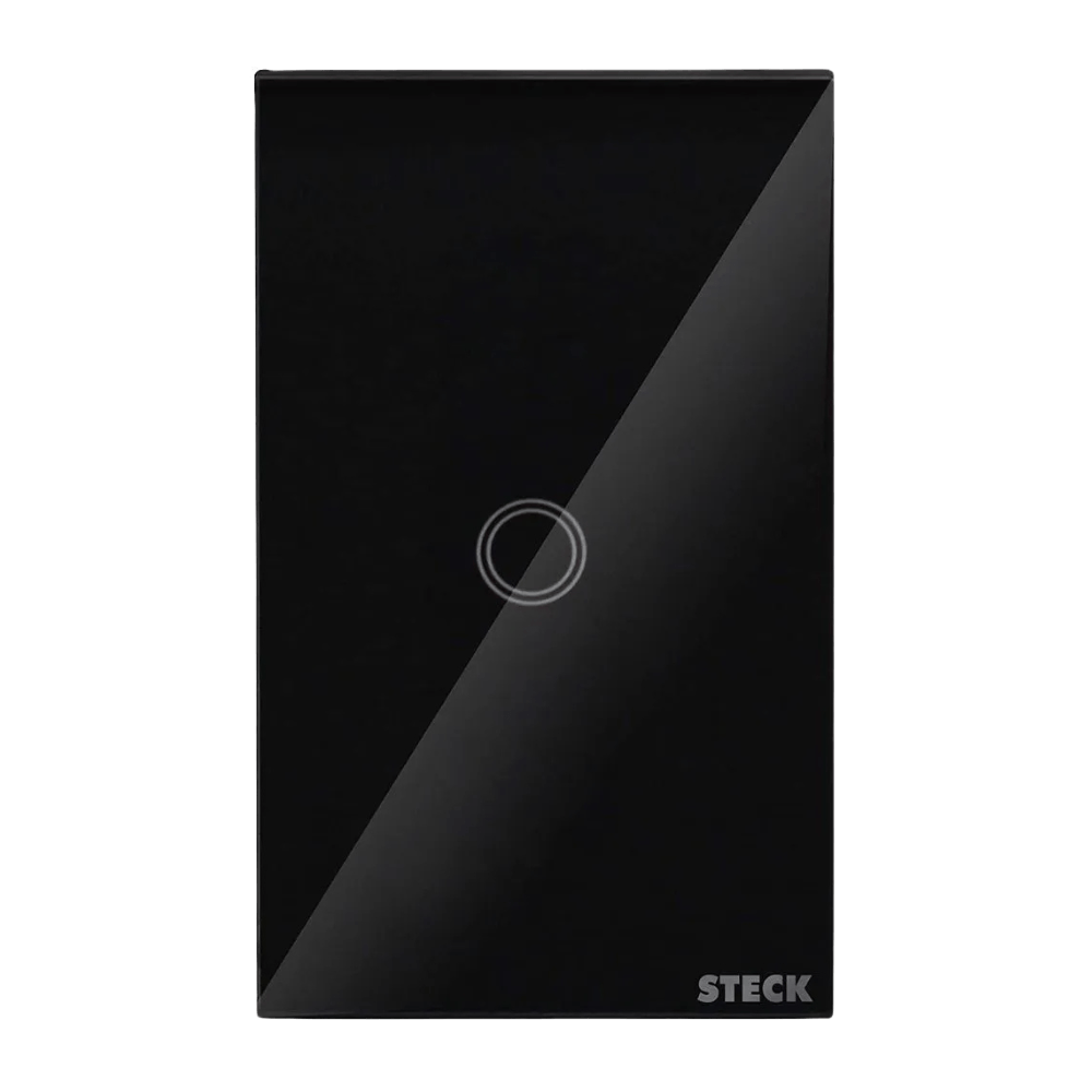 Interruptor Touch Wi-Fi Smarteck 4x2 1 Módulo Preto Cód. SMCI1PS1 – Steck