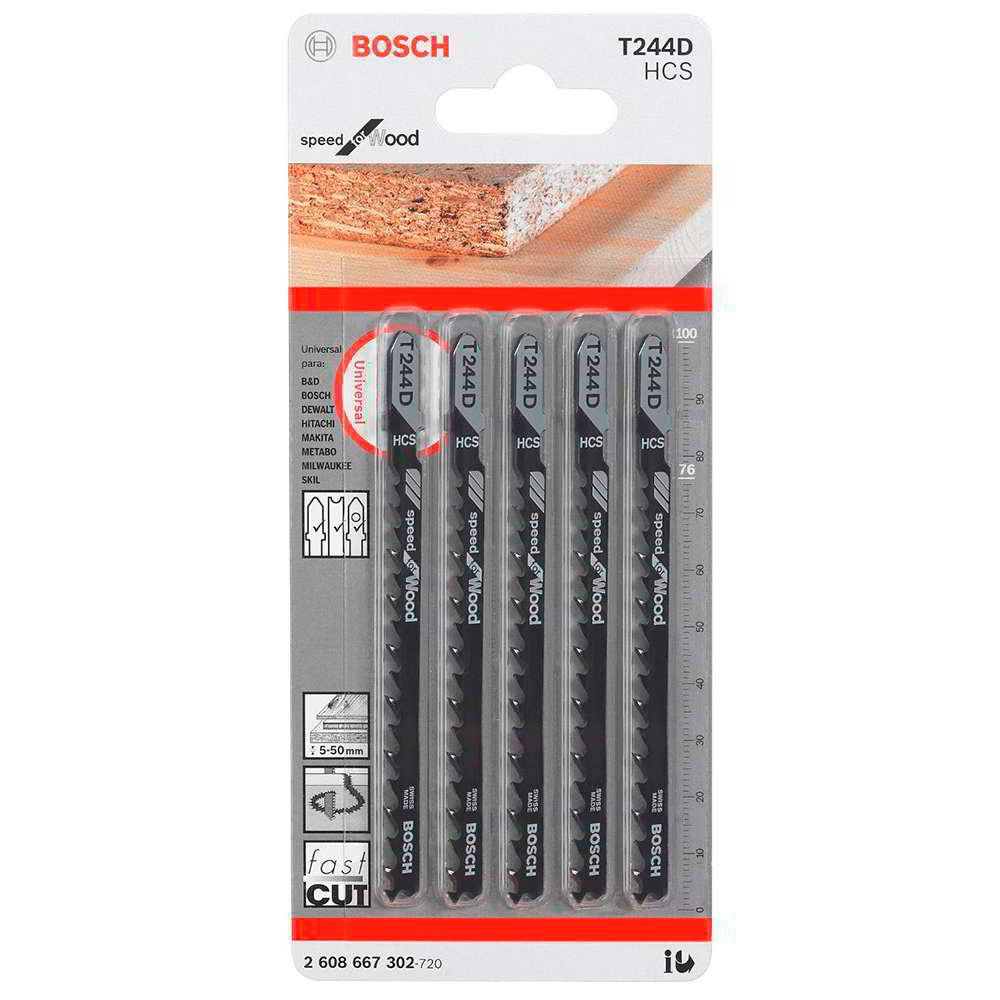 Lâmina T244D Cartela com 5 Pecas - Bosch