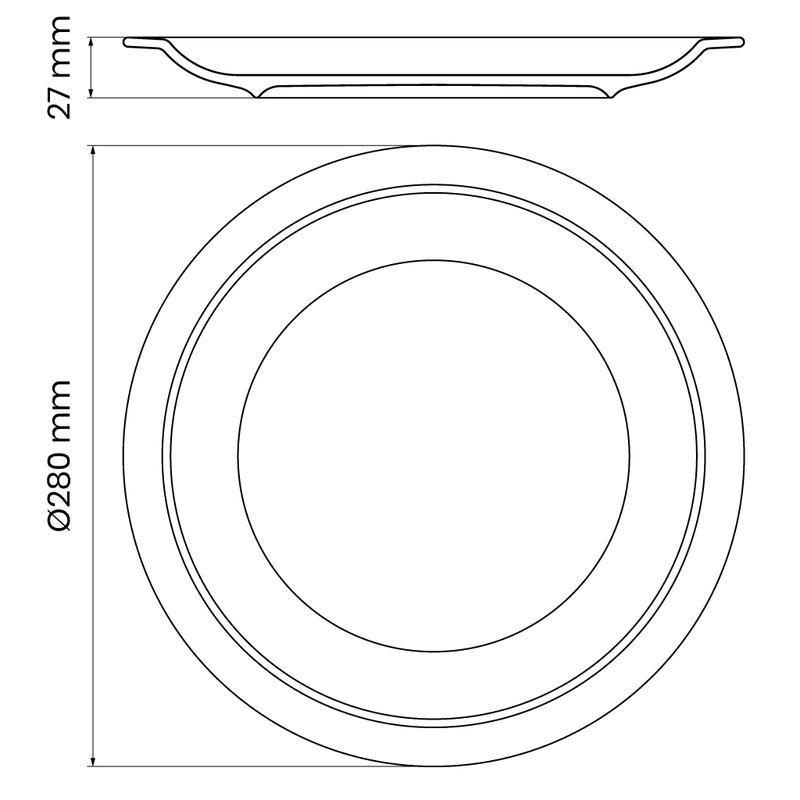 Prato Raso Peixes em Porcelana Decorada 28 cm Tramontina - Imagem 4