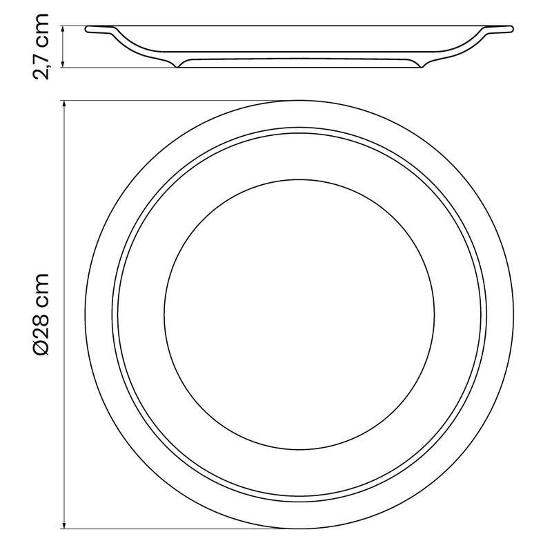 Prato Raso Peixes em Porcelana Decorada 28 cm Tramontina - Imagem 2